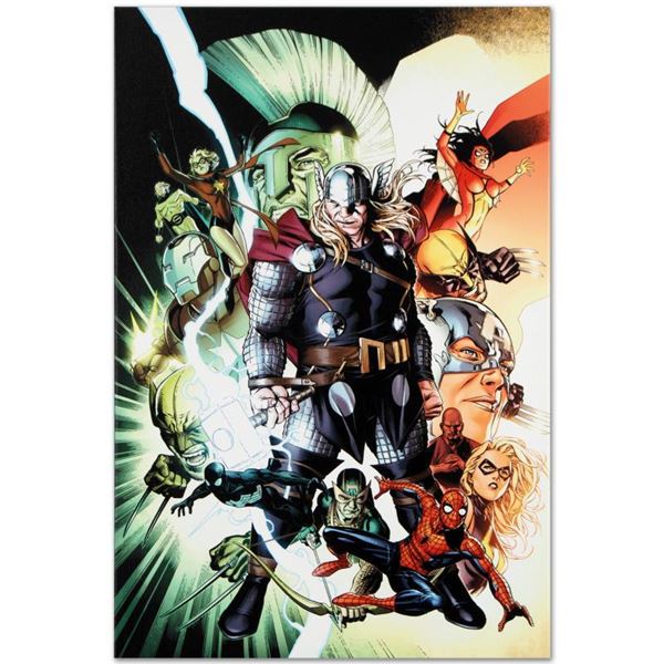 Marvel Comics "Free Comic Book Day 2009 Avengers #1" Limited Edition Giclee On Canvas