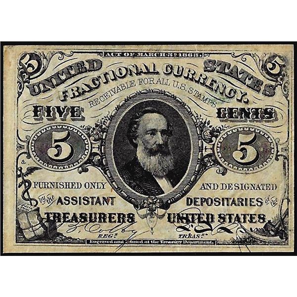 March 3, 1863 Third Issue Five Cents Fractional Currency Note