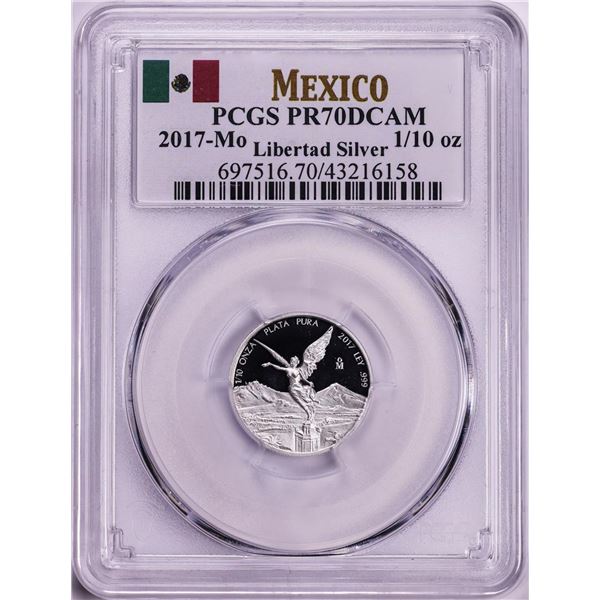 2017-Mo Mexico Proof 1/10 oz Silver Libertad Coin PCGS PR70DCAM