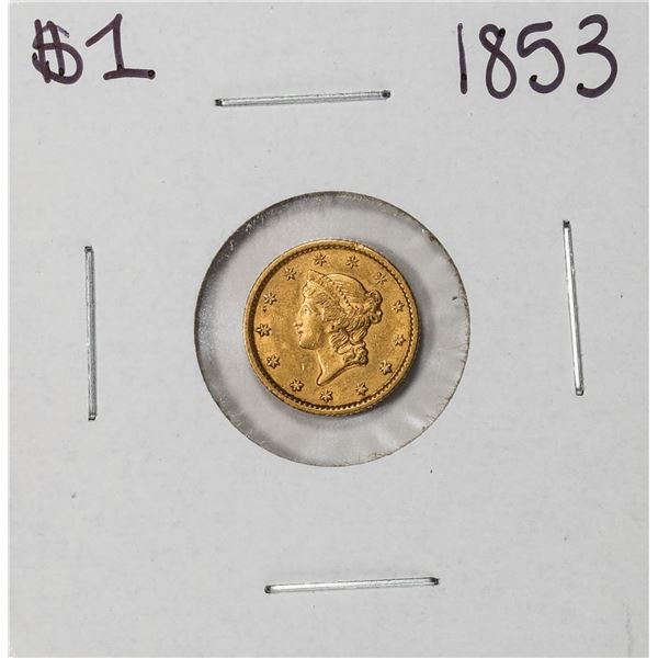 1853 $1 Liberty Head Gold Dollar Coin