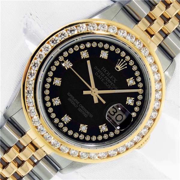 Rolex Men's Two Tone Diamond Datejust Wristwatch