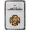 Image 1 : 1881 $10 Liberty Head Eagle Gold Coin NGC MS61