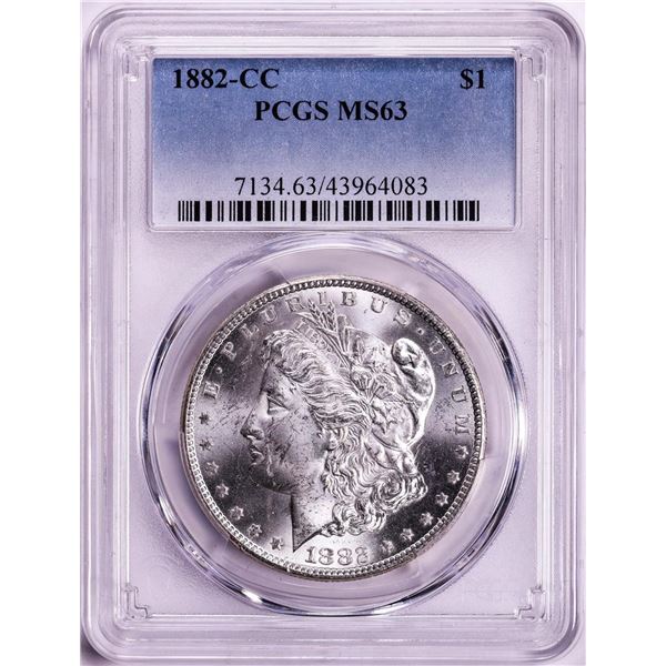 1882-CC $1 Morgan Silver Dollar Coin PCGS MS63