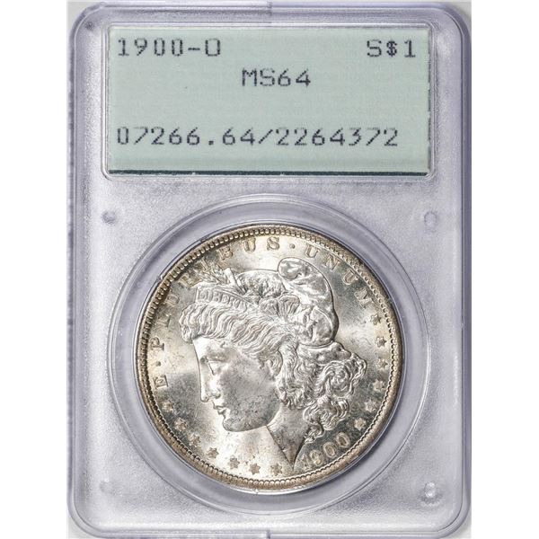 1900-O $1 Morgan Silver Dollar Coin PCGS MS64 Green Rattler Holder