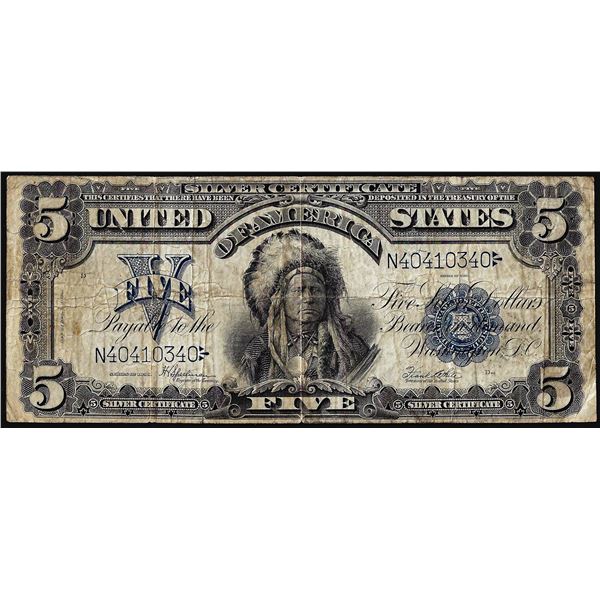 1899 $5 Indian Chief Silver Certificate Note