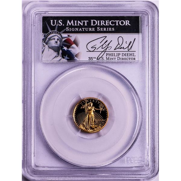 1991-P $5 Proof American Gold Eagle Coin PCGS PR70DCAM Philip Diehl Signature