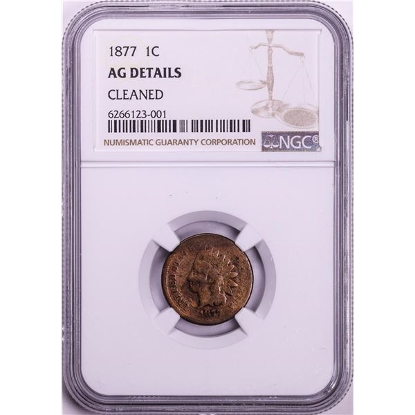 1877 Indian Head Cent Coin NGC AG Details