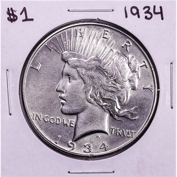 1934 $1 Peace Silver Dollar Coin