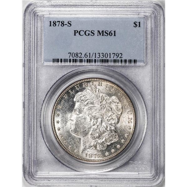 1878-S $1 Morgan Silver Dollar Coin PCGS MS61
