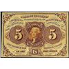 Image 1 : July 17, 1862 First Issue Five Cents Fractional Currency Note