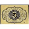 Image 2 : July 17, 1862 First Issue Five Cents Fractional Currency Note