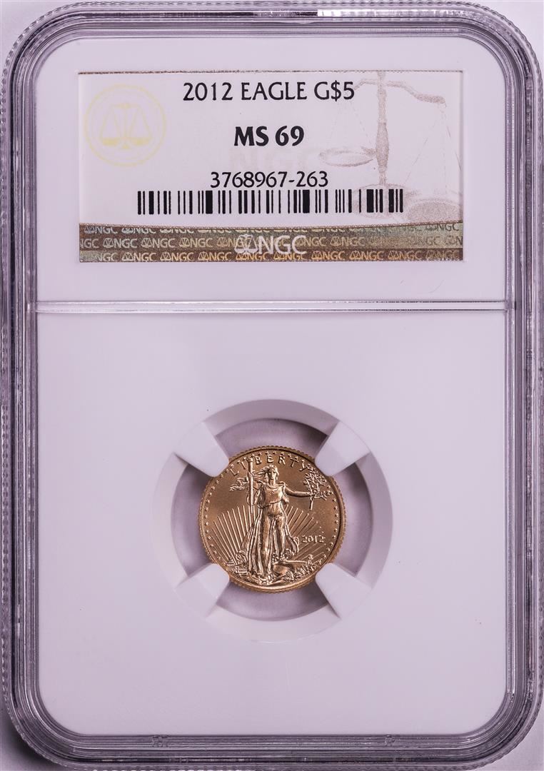 2012 Gold Coin 2012 $5 American Gold Eagle Coin NGC MS69