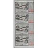 Image 1 : Uncut Sheet of (4) State of Louisiana Baby Bond Obsolete Notes