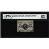 Image 1 : 1863 Third Issue 5 Cents Fractional Currency Note Fr.1239 PMG Ch. Uncirculated 63EPQ