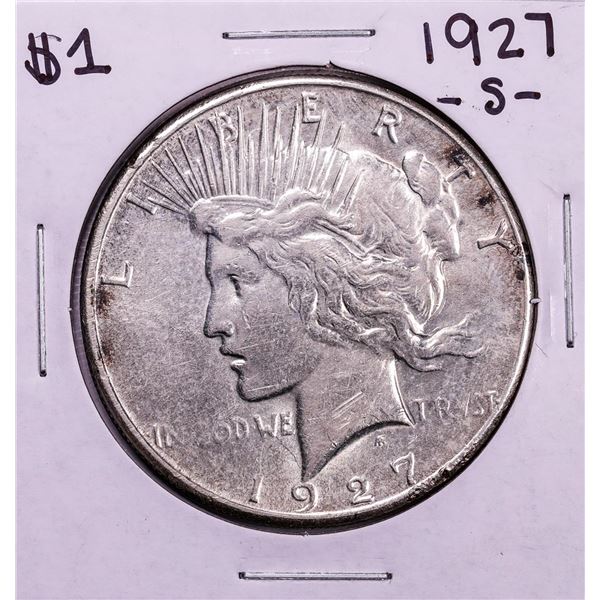 1927-S $1 Peace Silver Dollar Coin