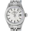 Image 8 : Rolex Ladies Stainless Steel Silver Index Datejust Oyster Perpetual Wristwatch