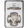 Image 1 : 1923 $1 Peace Silver Dollar Coin NGC MS65