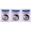 Image 1 : Lot of (3) 2016 Proof South Africa 2 Rand Cheetah Silver Coins PCGS PR70DCAM