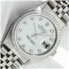 Image 1 : Rolex Men's Stainless Steel Mother of Pearl Diamond Datejust