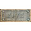 Image 2 : 1864 $5 Confederate States of America Note