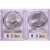 Image 2 : Lot of (2) 2021 Type 1 & 2 $1 American Silver Eagle Coins PCGS MS69