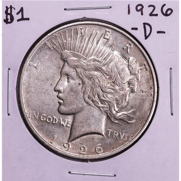 1926-D $1 Peace Silver Dollar Coin