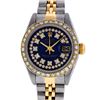 Image 2 : Rolex Ladies Two Tone Blue Diamond Quickset Oyster Perpetual Datejust Wristwatch