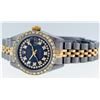 Image 8 : Rolex Ladies Two Tone Blue Diamond Quickset Oyster Perpetual Datejust Wristwatch