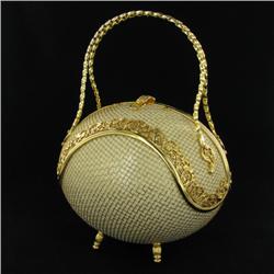 Handmade Ostrich Egg Handbag Gilded Hardware (ACT-027)