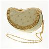 Ostrich Egg Lemon Wedge Shaped Clutch Purse (ACT-032)