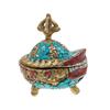 Tibet Vintage Brass Toothed Lidded Box  (ANT-573)