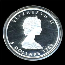 1989 Canada $5 Silver Proof Top Grade RARE (COI-785)