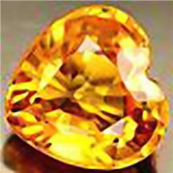 4mm RARE Yellow Sapphire Songea Heart VVS RETAIL $350 (GEM-4592R)