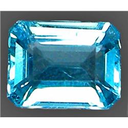 1.30ct RARE Octagon Cut Blue Green Natural Apatite VVS RETAIL $1250 (GEM-7554)