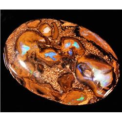 34.21ct RARE Twinkling Green-Blue Show Yowah Boulder Opal RETAIL $5350 (GEM-7653)