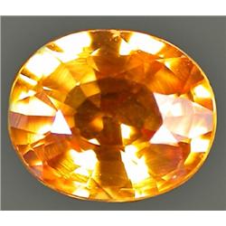 0.82ct RARE Dazzling Orange Sapphire Oval Heated VS RETAIL $1150 (GEM-7690)