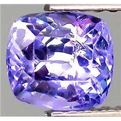 1.13ct VERY RARE  Resplendent Purple Blue Tanzanite Cushion VS RETAIL $2300 (GEM-7785)