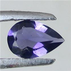 6mm Pretty Natural Violet Blue Iolite Pear VVS RETAIL $450 (GMR-0185)