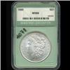Image 2 : 1880 Morgan Dollar Graded GEM Uncirculated Beautiful Satiny Surfaces (COI-4078)