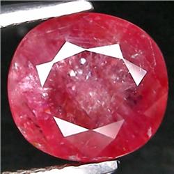 3.67ct RARE Oval Cut Pinkish Red Ruby VS/SI RETAIL $2450 (GEM-7890)