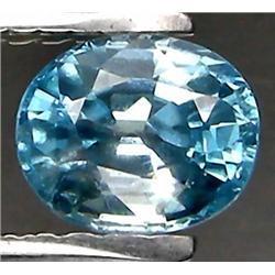 1.17ct RARE Oval Cut  Blue Green Zircon VVS RETAIL $1300 (GEM-7970)