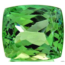 19.04ct RARE Dazzling Natural Green Kunzite Cushion VVS RETAIL $7500 (GEM-8027)