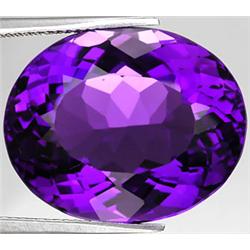 30.85ct RARE Elegant Oval Purple Amethyst FLAWLESS RETAIL $1750 (GEM-8032)