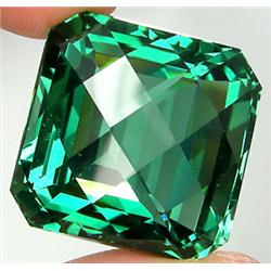 42.20ct RARE  Scintillating  Octagon Checker Green Quartz FLAWLESS RETAIL $1150 (GEM-8038)