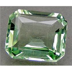 4.45ct RARE Genuine  Octagon Green Amethyst VVS RETAIL $900 (GEM-8040)