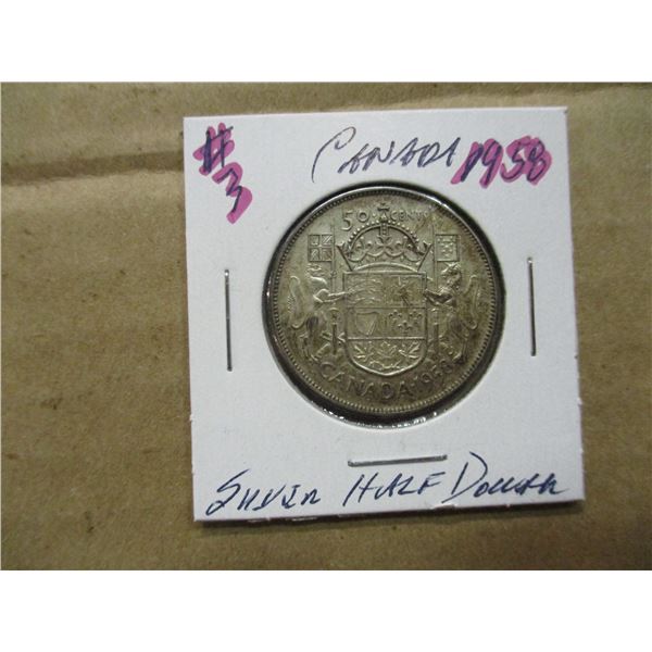 1958 CANADA SILVER HALF DOLLAR