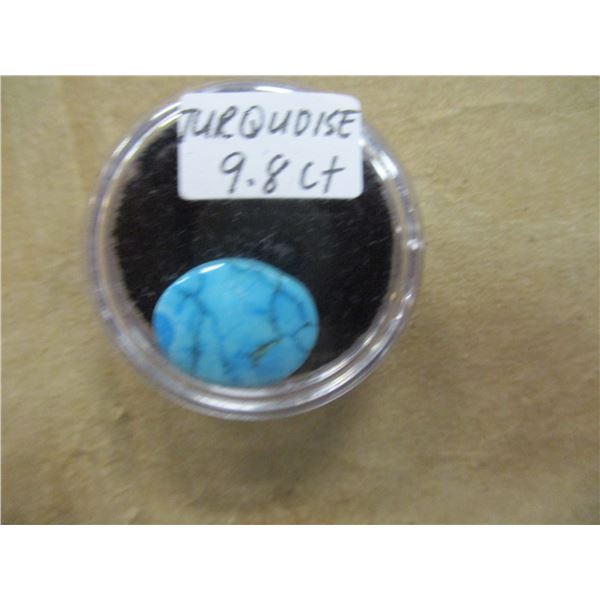 NATURAL OVAL 9.8 CT TURQUOISE GEMSTONE READY FOR SETTING
