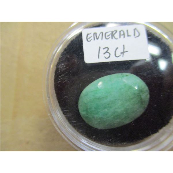 NATURAL OVAL 13 CT EMERALD GEMSTONE READY FOR SETTING
