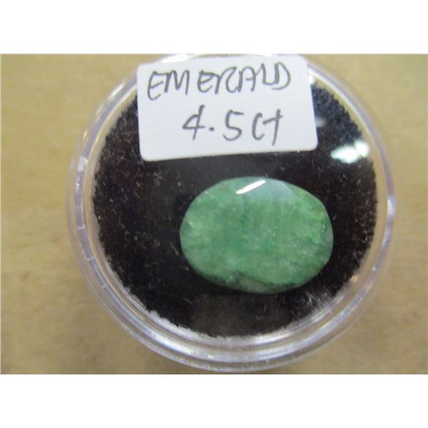 NATURAL OVAL 4.5 CT EMERALD GEMSTONE READY FOR SETTING