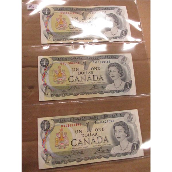 STOCK SHEET LAST OF CANADA $1 BILLS